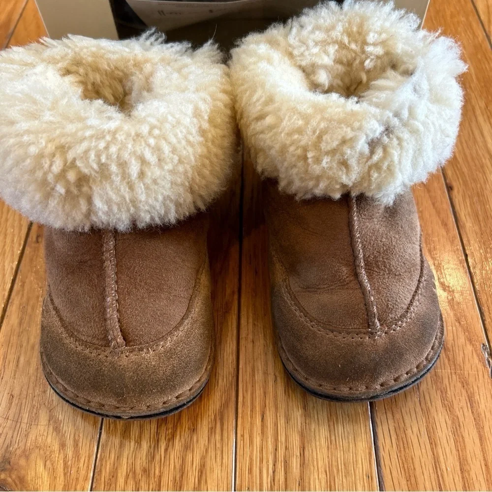 Ugg Boots 5206 Chestnut Brown Sheepskin Suede Warm Baby Boots Sz M 4/5 *RARE*